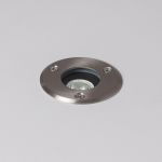 Bright Choice Faretti A Terra Meillion Acciaio Inossidabile Argento 3W 150lm - 830 Luce Calda -  