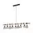Eglo Luce Pendente Townshend 5 Acciaio Legna Nero | IP20 - Adatto per 9x E27 