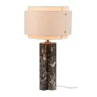 DFTP by Nordlux Lampada Da Tavolo Takai Marmo e Tessuto Beige | Adatto per 1x E27