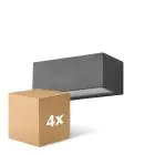 Confezione Multipack 4x D'Lite Luce Da Parete Bello Nero Up & Down 12W 850lm - 830 Luce Calda - | IP54