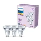 Confezione Multipack 3x Philips Faretti LED GU10 PAR16 5W 355lm 36D - 827 Bianco Molto Caldo